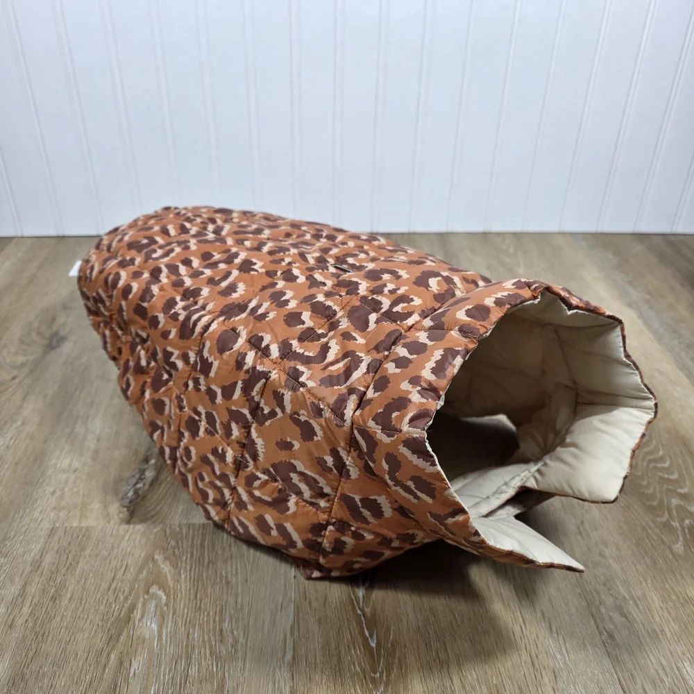 🆕️Aerie OffLeash Animal Print Reversible Puppy Dog Puffer Jacket M